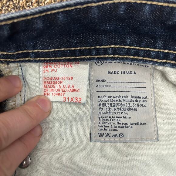 AG Adriano Goldschmied Dark Wash Straight Leg Premium‎ Denim Classic Men's 31x32 - Picture 6 of 9